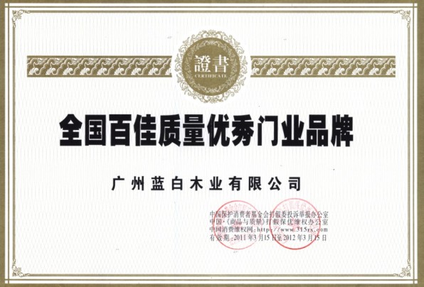 3D无漆木门_企业荣誉