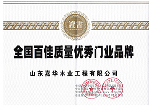 一品木门_企业荣誉