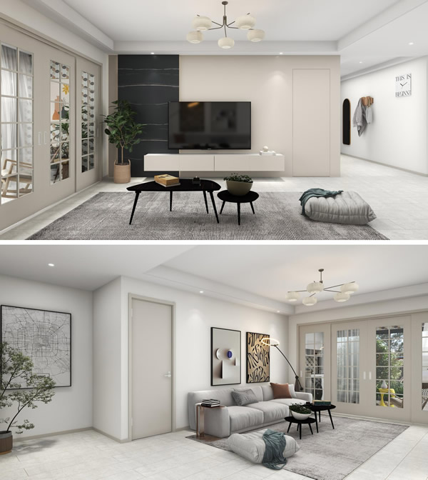 骊住全屋定制|171m²现代简约风，每一个空间都美的自然！